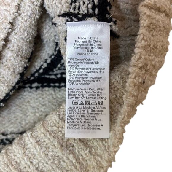 Madewell Eyelash Yarn Striped Sweater Cream Black Medium NWT - Picture 8 of 9